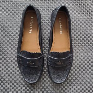 COACH (Black) Leather Loafers